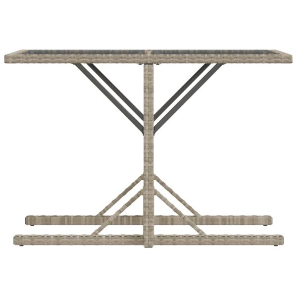 3-tlg. Bistro-Set mit Kissen Hellgrau Poly Rattan