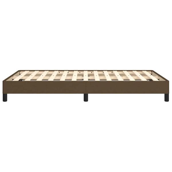 Bettgestell ohne Matratze Dunkelbraun 120x190 cm Stoff