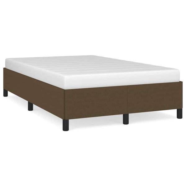 Bettgestell ohne Matratze Dunkelbraun 120x190 cm Stoff