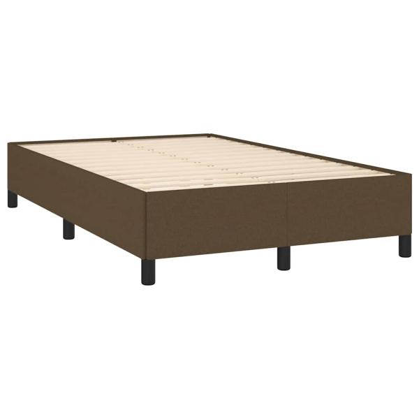 Bettgestell ohne Matratze Dunkelbraun 120x190 cm Stoff
