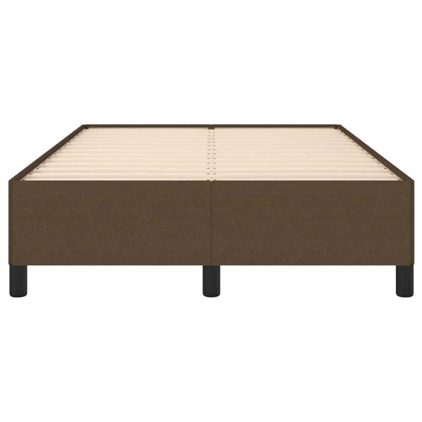 Bettgestell ohne Matratze Dunkelbraun 120x190 cm Stoff