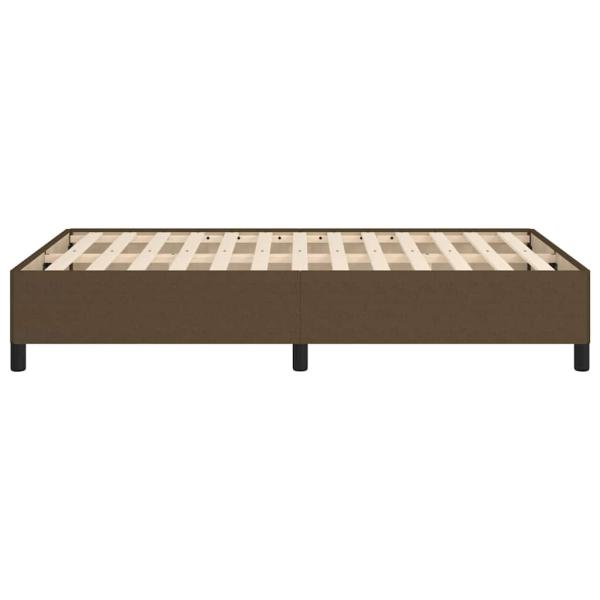 Bettgestell ohne Matratze Dunkelbraun 120x190 cm Stoff