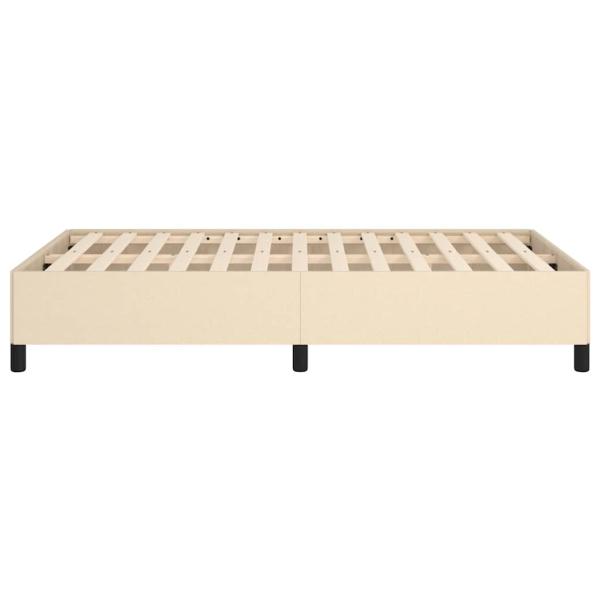 Bettgestell ohne Matratze Creme 120x190 cm Stoff