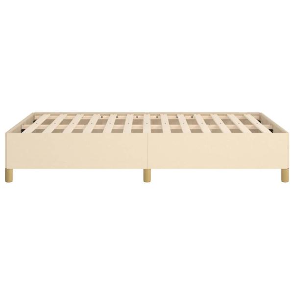 Bettgestell ohne Matratze Creme 120x190 cm Stoff