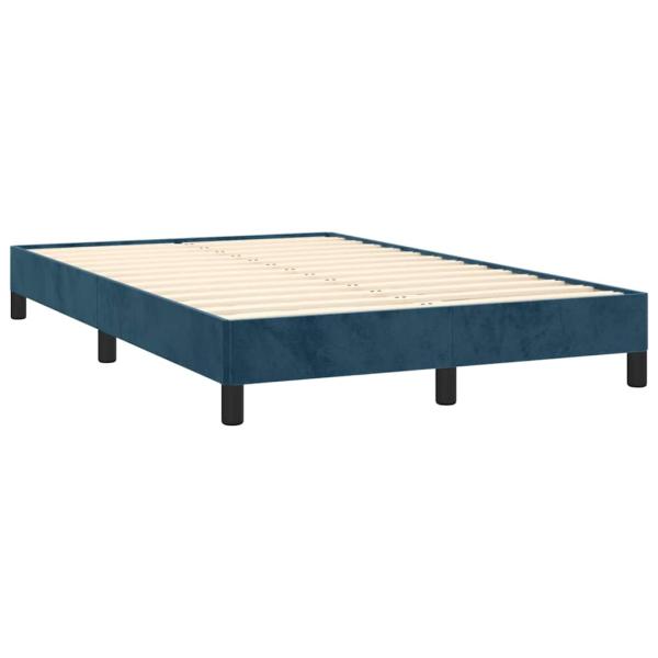 Bettgestell ohne Matratze Dunkelblau 120x190 cm Samt