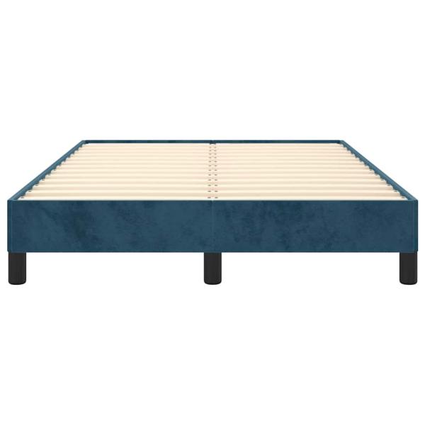 Bettgestell ohne Matratze Dunkelblau 120x190 cm Samt