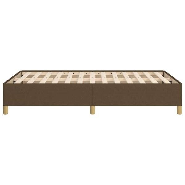 Bettgestell ohne Matratze Dunkelbraun 120x190 cm Stoff