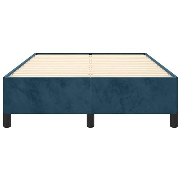 Bettgestell ohne Matratze Dunkelblau 120x190 cm Samt