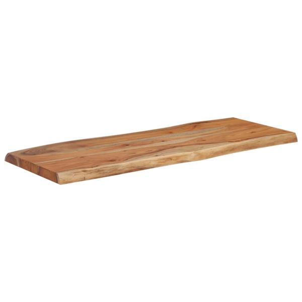 Tischplatte 90x40x2,5 cm Rechteckig Massivholz Akazie Baumkante