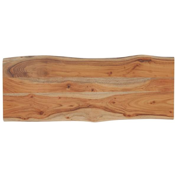 Tischplatte 90x40x2,5 cm Rechteckig Massivholz Akazie Baumkante