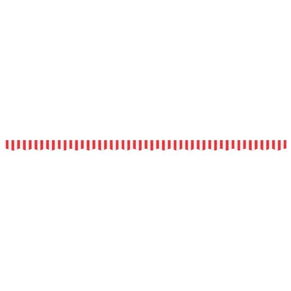 Markisenvolant Rot und Weiß Gestreift 500 cm