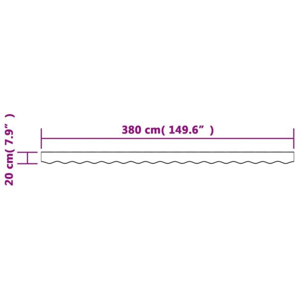 Markisenvolant Blau und Weiß Gestreift 400 cm