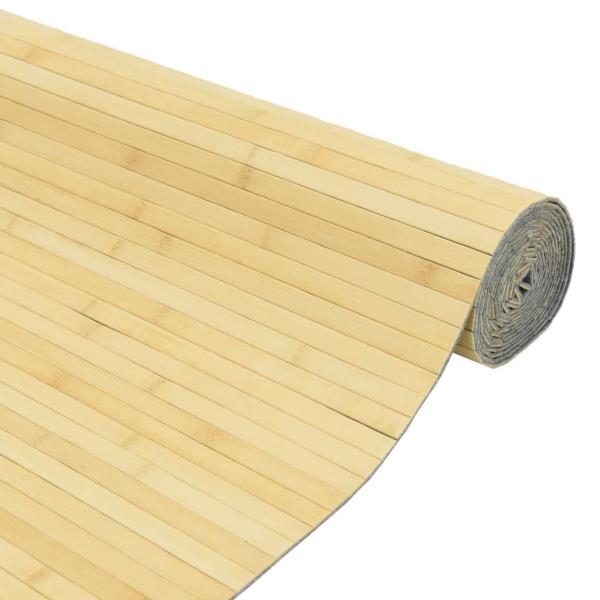 Paravent Hell Natur Breite 800 cm Höhe 165 cm Bambus