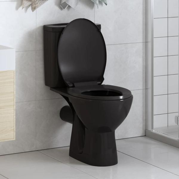 ARDEBO.de - Toilettensitz mit Absenkautomatik und Quick-Release Schwarz