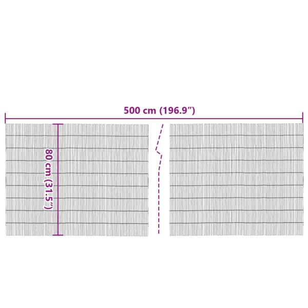 Gartenzaun 500x80 cm Schilf