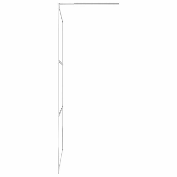 Duschwand f?r Begehbare Dusche Halbmattiertes ESG-Glas 80x195cm
