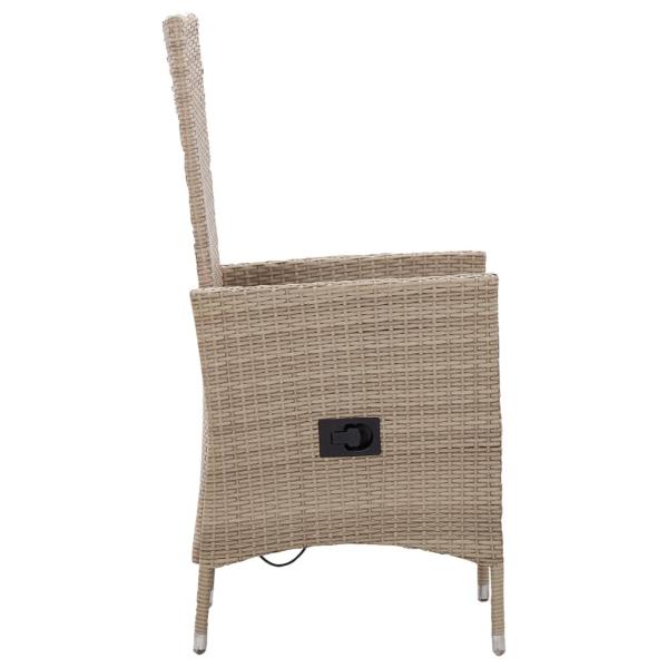 Gartenst?hle 2 Stk. mit Auflagen Poly Rattan Beige