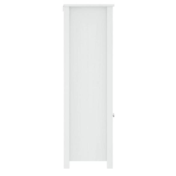 Badschrank BERG Weiß 40x34x110 cm Massivholz Kiefer