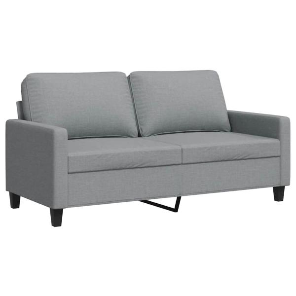 2-Sitzer-Sofa Hellgrau 140 cm Stoff