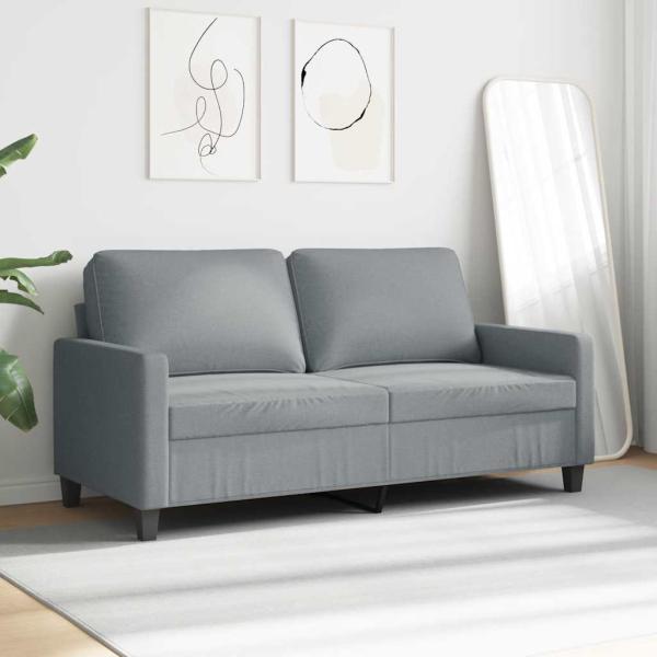 2-Sitzer-Sofa Hellgrau 140 cm Stoff
