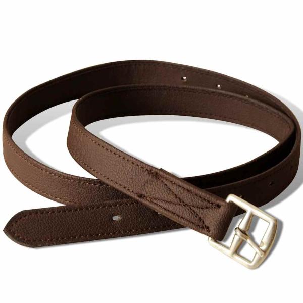 Pferdereiten Sattelset 17,5" echtes Leder braun 12 cm