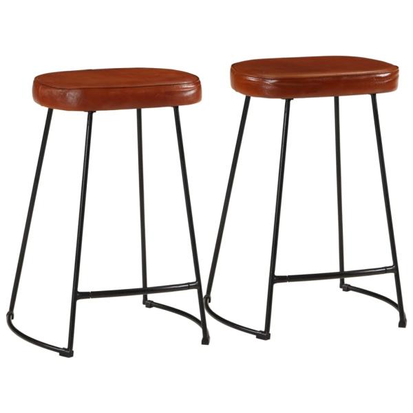 ARDEBO.de - Barhocker 2 Stk. Dunkelbraun 41x29x62 cm