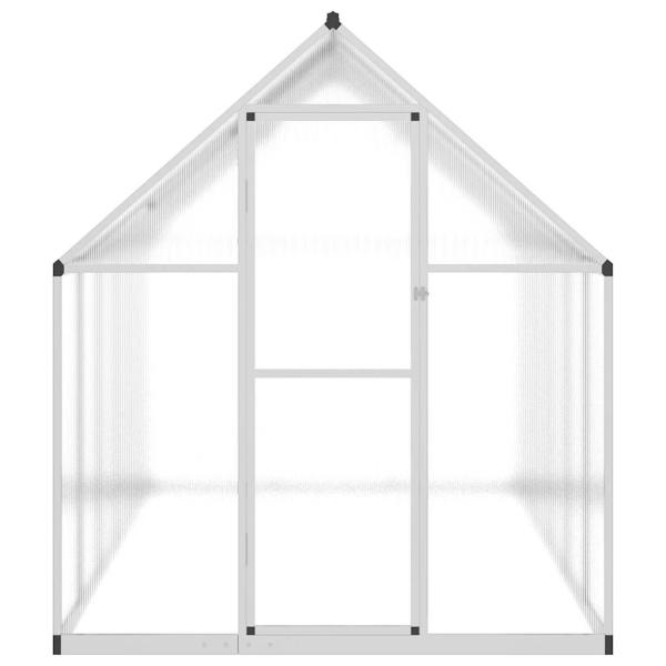 Gewächshaus mit Fundamentrahmen Silber 334x169x195cm Aluminimum