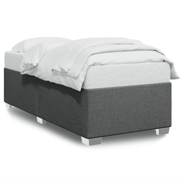 Bettgestell ohne Matratze Dunkelgrau 90x190 cm Stoff