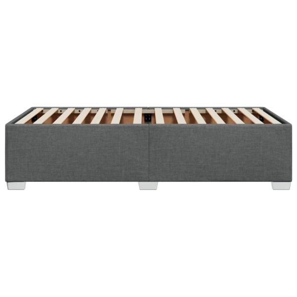 Bettgestell ohne Matratze Dunkelgrau 90x190 cm Stoff