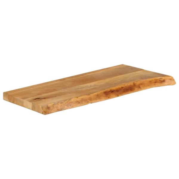 Tischplatte mit Baumkante 80x40x3,8 cm Massivholz Mango