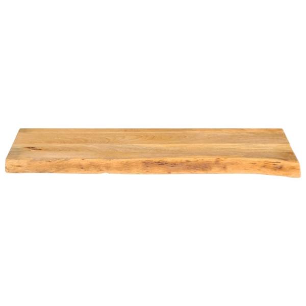 Tischplatte mit Baumkante 80x40x3,8 cm Massivholz Mango