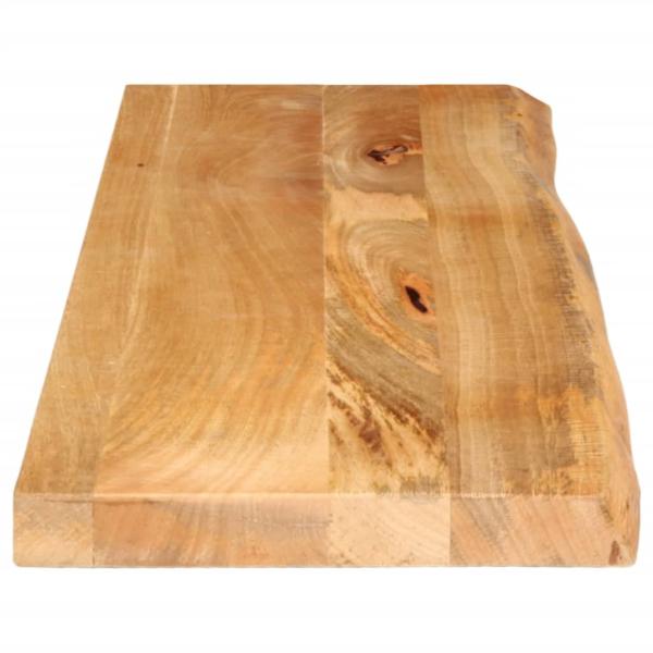 Tischplatte mit Baumkante 100x40x3,8 cm Massivholz Mango