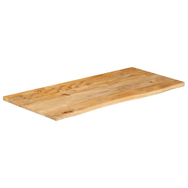 Tischplatte mit Baumkante 110x60x3,8 cm Massivholz Mango