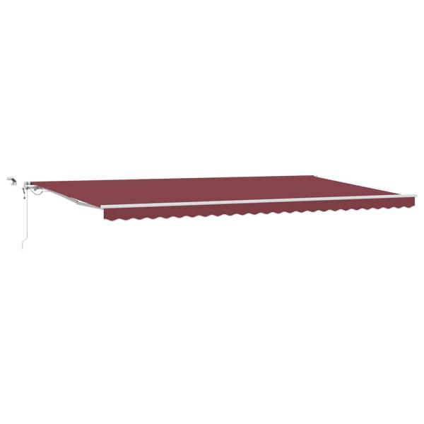 Markise Automatisch mit LED Weinrot 600x300 cm