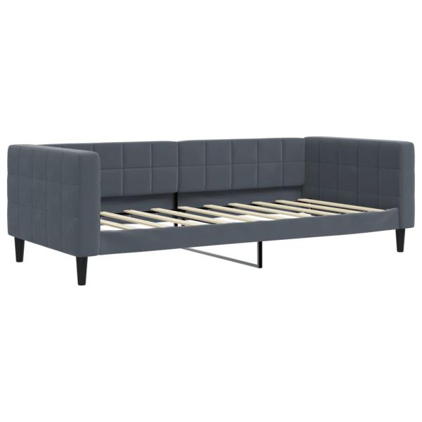 Tagesbett Dunkelgrau 90x190 cm Samt