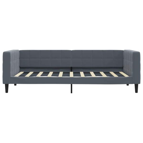 Tagesbett Dunkelgrau 90x190 cm Samt