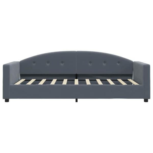 Tagesbett Dunkelgrau 90x190 cm Samt