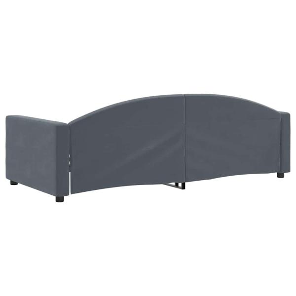 Tagesbett Dunkelgrau 90x190 cm Samt