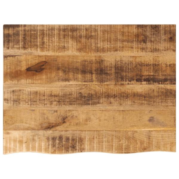 ARDEBO.de - Tischplatte 80x60x2,5 cm Baumkante Massivholz Raues Mangoholz