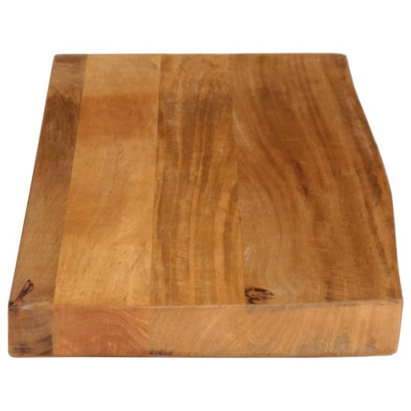 Tischplatte mit Baumkante 90x20x2,5 cm Massivholz Mango
