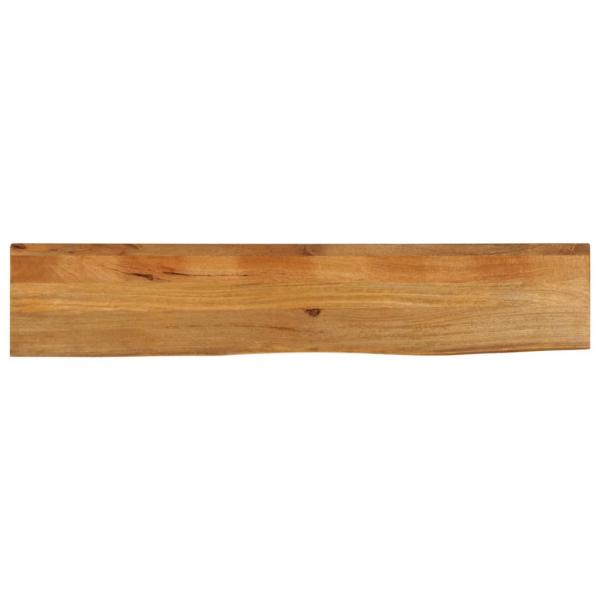 ARDEBO.de - Tischplatte mit Baumkante 160x20x2,5 cm Massivholz Mango