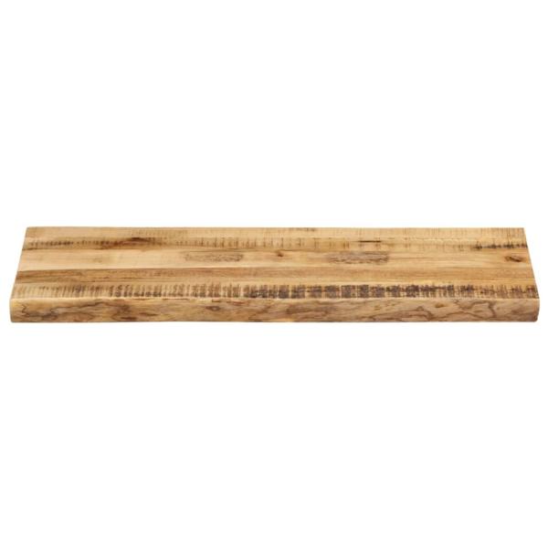 Tischplatte mit Baumkante 80x40x2,5 cm Raues Mango Massivholz