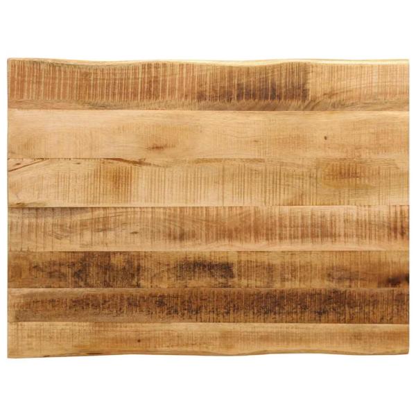 ARDEBO.de - Tischplatte mit Baumkante 70x60x3,8 cm Raues Mango Massivholz