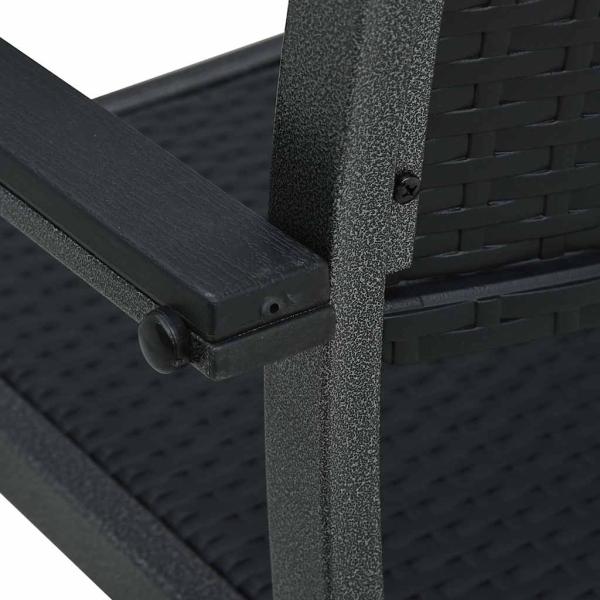 Gartenst?hle 4 Stk. Schwarz Kunststoff Rattan-Optik