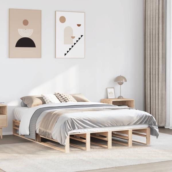 ARDEBO.de - Massivholzbett ohne Matratze 140x190 cm Kiefernholz