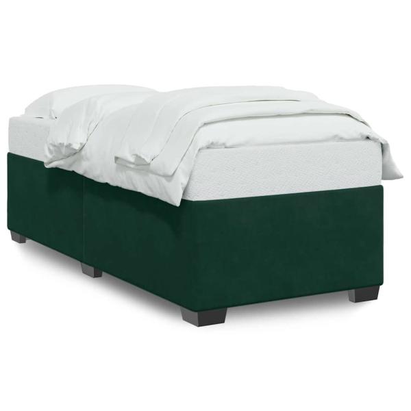 Bettgestell ohne Matratze Dunkelgrün 80x200 cm Samt