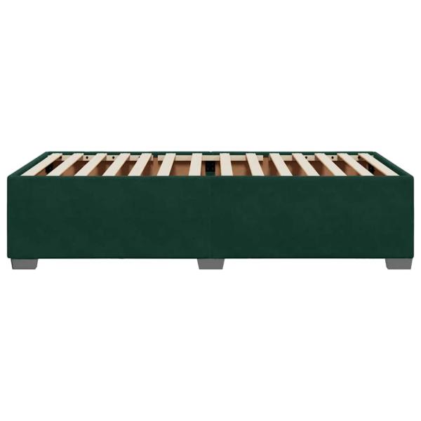 Bettgestell ohne Matratze Dunkelgrün 80x200 cm Samt