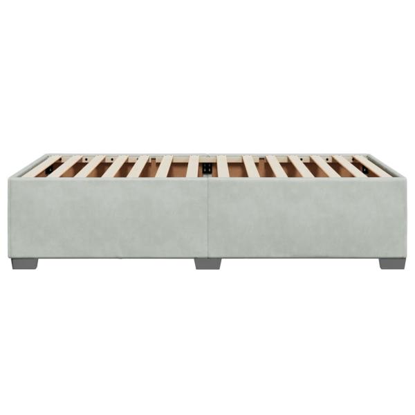 Bettgestell ohne Matratze Hellgrau 90x190 cm Samt