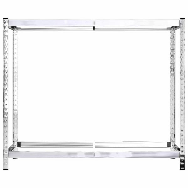 Reifenregale mit 2 B?den 2 Stk. Silbern 110x40x110 cm Stahl
