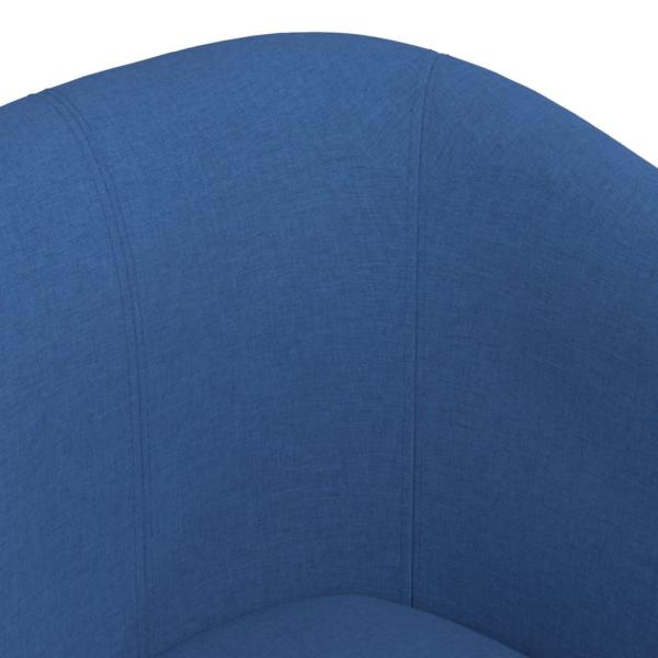 Clubsessel mit Fu?hocker Blau Stoff